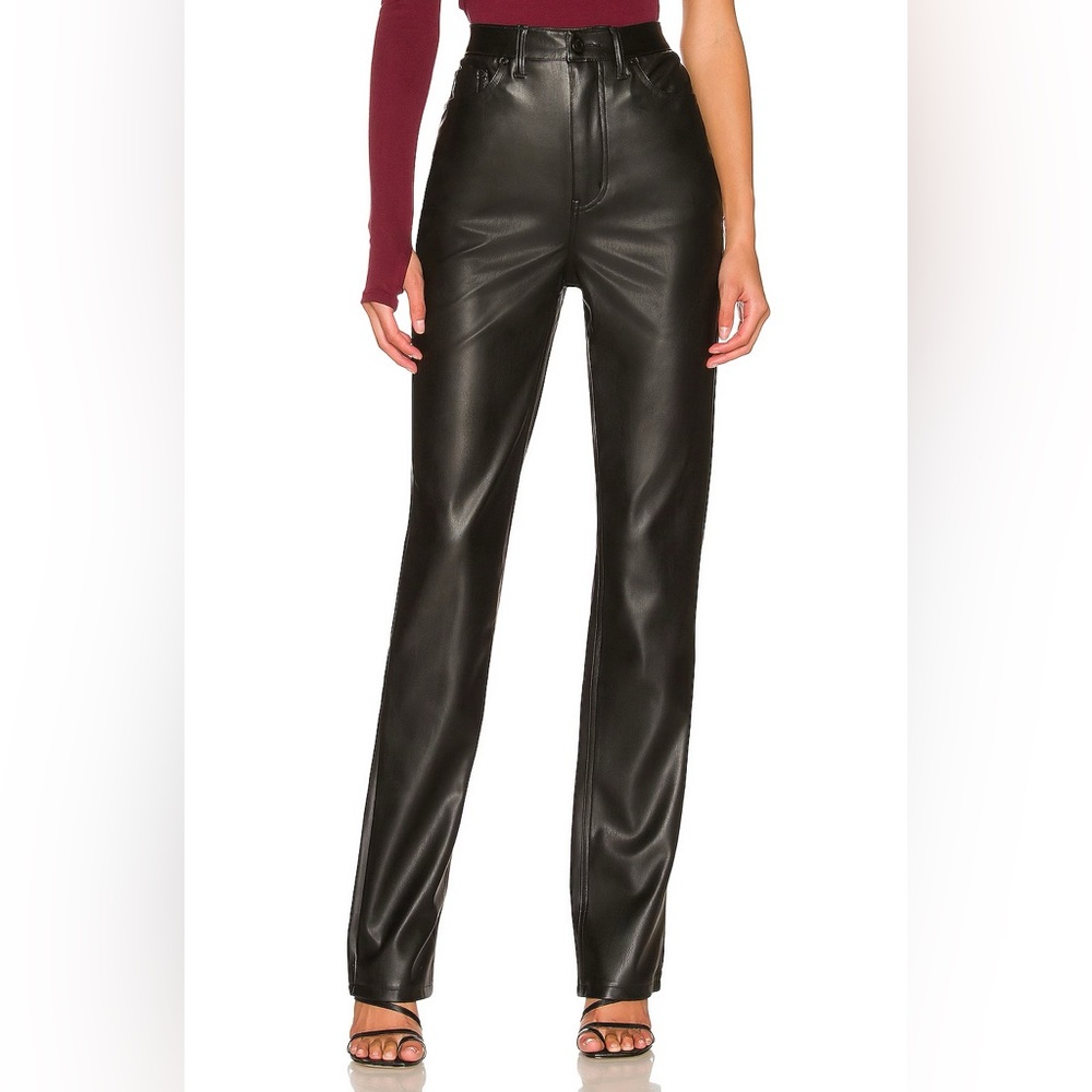 NWOT. AFRM black faux leather pants. Size 31